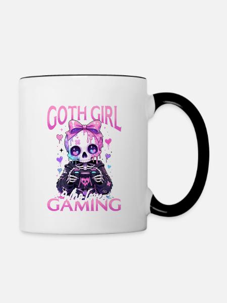 Pastel Goth Soft Goth Gaming Gamer - Tasse zweifarbig - Weiß/Schwarz