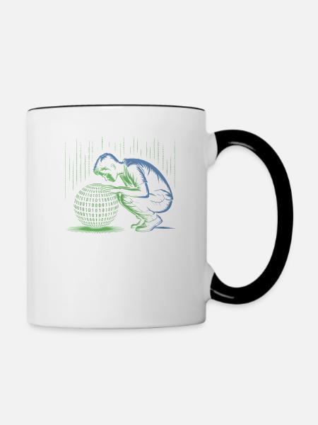 Programmierer – Coding Entwickler & Informatiker - Tasse zweifarbig - Weiß/Schwarz