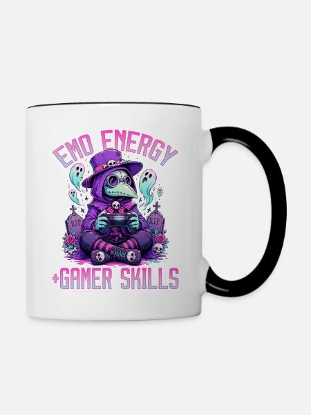 Pastel Goth Soft Goth Gaming Gamer - Tasse zweifarbig - Weiß/Schwarz