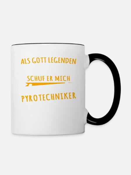 Pyrotechniker - Tasse zweifarbig - Weiß/Schwarz