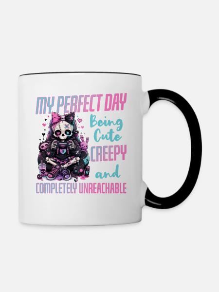 Pastel Goth Soft Goth Gaming Gamer - Tasse zweifarbig - Weiß/Schwarz