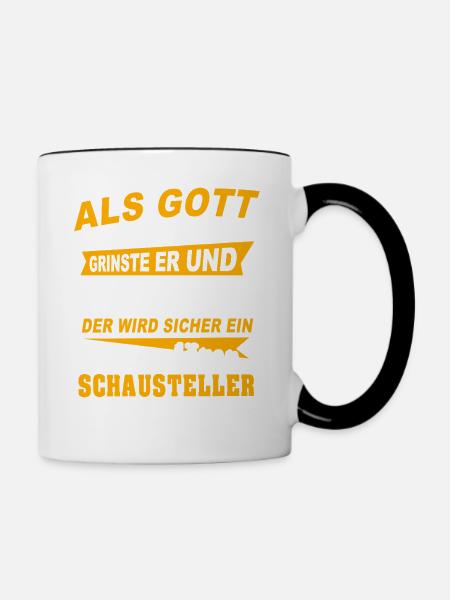 Schausteller Sprüche - Tasse zweifarbig - Weiß/Schwarz