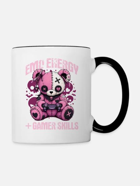 Pastel Goth Soft Goth Gaming Gamer - Tasse zweifarbig - Weiß/Schwarz