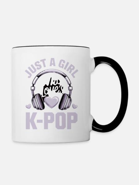 K-Pop - Tasse zweifarbig - Weiß/Schwarz
