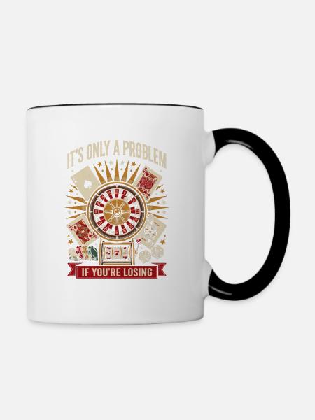 Niederlagenserie Roulette-Tee - Tasse zweifarbig - Weiß/Schwarz