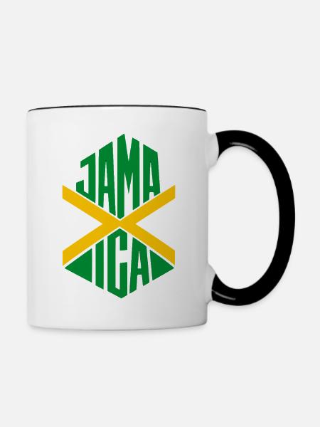 Jamaika - Tasse zweifarbig - Weiß/Schwarz