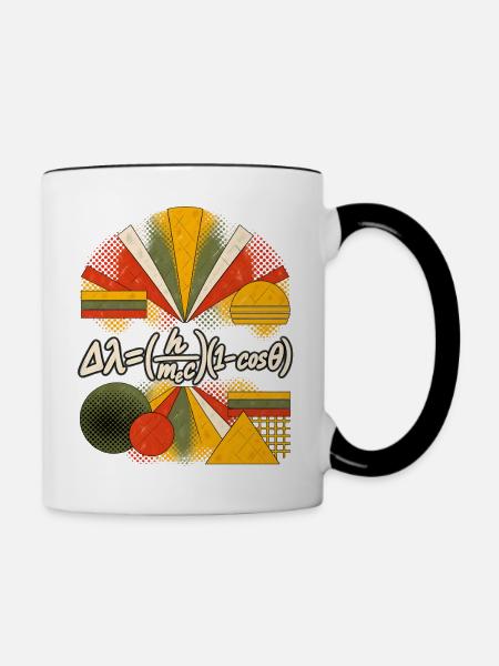 Compton-Streuung – Physikalische Gleichung - Tasse zweifarbig - Weiß/Schwarz