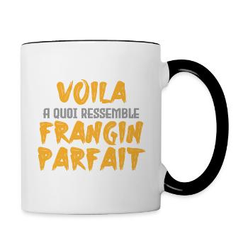 Voilà À Quoi Ressemble Le Frangin Parfait - Mug contrasté - blanc/noir - Droite