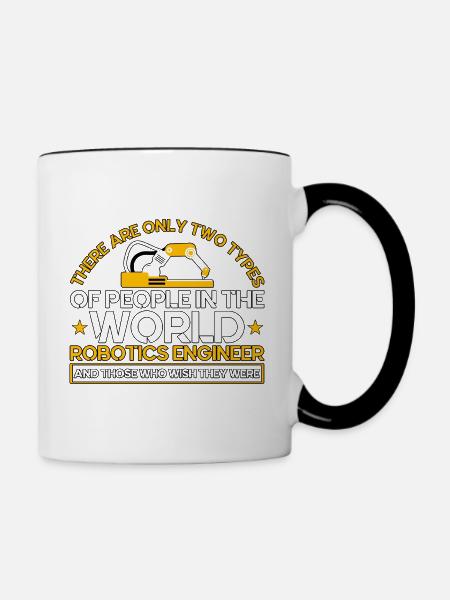 Robotik Roboter Robotik Ingenieur Geschenk - Tasse zweifarbig - Weiß/Schwarz