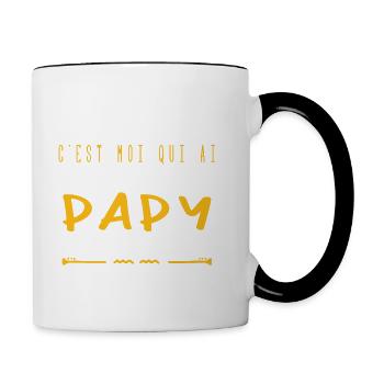 C'est moi qui a le meilleur Papy - Mug contrasté - blanc/noir - Droite