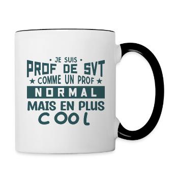 Prof de SVT super cool - Mug contrasté - blanc/noir - Droite