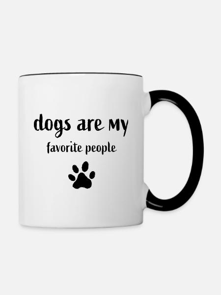 dogs - Tasse zweifarbig - Weiß/Schwarz