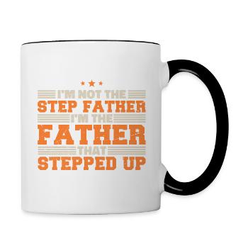 Papa Stolze Tochter Vater Sohn Geschenk Lied - Tasse zweifarbig - Weiß/Schwarz - Rechts