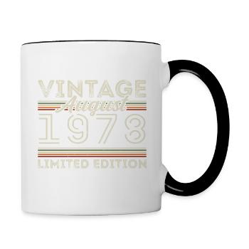 Août 1978 Légende depuis août 1978 Millésime 1978 - Mug contrasté - blanc/noir - Droite