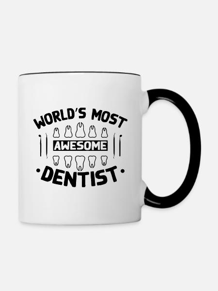 Awesome Dentist - Tasse zweifarbig - Weiß/Schwarz