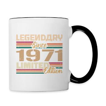 1971 Vintage 1971 Birthday Born In 1971 - Contrasting Mug - white/black - Right