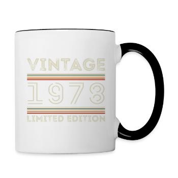 Vintage 1978 - Year 1978 Birthday Gift 1978 - Contrasting Mug - white/black - Right
