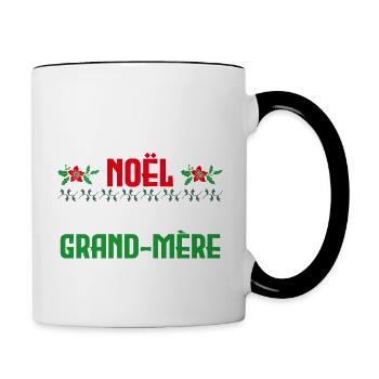 Premier noël en tant que Grand-Mère - Mug contrasté - blanc/noir - Droite