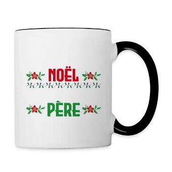 mon premier noël en tant que Père - Mug contrasté - blanc/noir - Droite