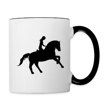 Equestrian elegance - Contrasting Mug - white/black - Right