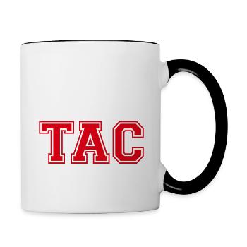 Je Suis TAC -TIC et TAC- TIC TAC Duo Drôle Cadeau - Mug contrasté - blanc/noir - Droite