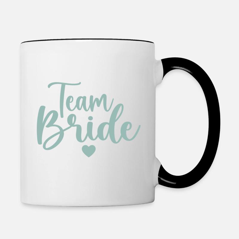 Team bride - Mug contrasté - blanc/noir