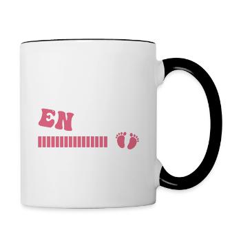 Mamie en 2024 | Cadeau future mamie 2024 Cadeau - Mug contrasté - blanc/noir - Droite