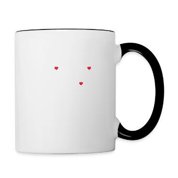 Anniversaire de mariage 12 ans - Noces de Soie - Mug contrasté - blanc/noir - Droite