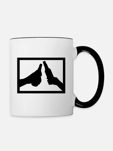 Prost - Tasse zweifarbig - Weiß/Schwarz