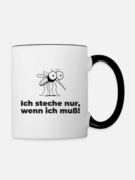 Stechmücke - Tasse zweifarbig - Weiß/Schwarz