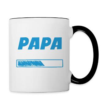 Papa 2024 Futur papa Chargement 2024 - Mug contrasté - blanc/noir - Droite