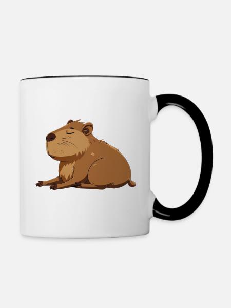 Wasserschwein - Tasse zweifarbig - Weiß/Schwarz