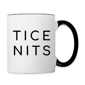 Tice Nits - Nice Tits - Tasse zweifarbig - Weiß/Schwarz - Rechts