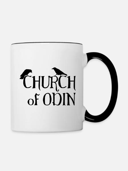 Odin's Church - God of Asgard - Tasse zweifarbig - Weiß/Schwarz