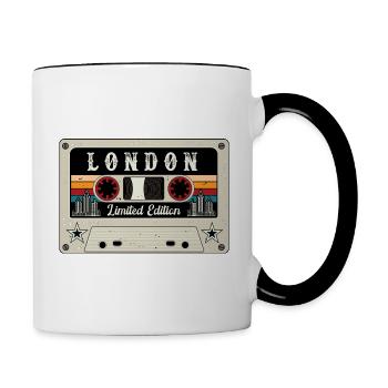 Vintage London Limited Edition - Contrasting Mug - white/black - Right