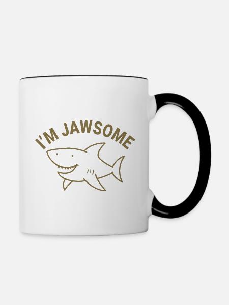 I'm Jawsome - Tasse zweifarbig - Weiß/Schwarz