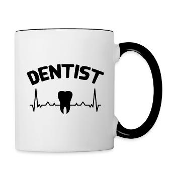 Dentist - Mug contrasté - blanc/noir - Droite