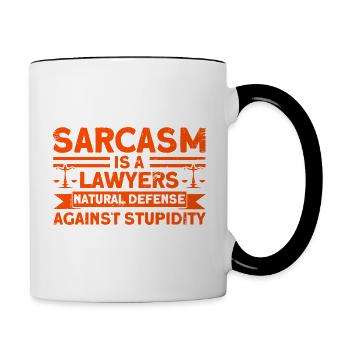 Jura Student Rechtsanwalt Jurist Geschenk - Tasse zweifarbig - Weiß/Schwarz - Rechts