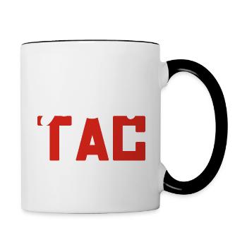 Je Suis TAC , TIC Et TAC , Duo Drole - Mug contrasté - blanc/noir - Droite