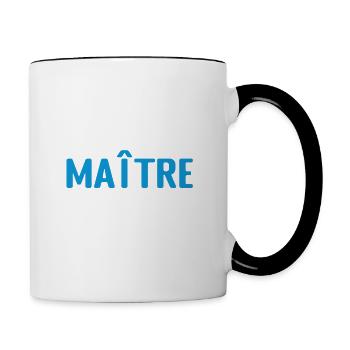 Futur Maître Idée Cadeau Futur Maître - Mug contrasté - blanc/noir - Droite