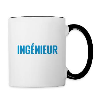 Futur Ingénieur Idée Cadeau Futur Ingénieur - Mug contrasté - blanc/noir - Droite