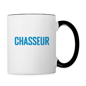 Futur Chasseur Idée Cadeau Chasseur Comme Papa - Mug contrasté - blanc/noir - Droite