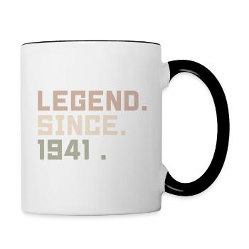Legends were born in 1941 Gift ideas in 1941 - Contrasting Mug - white/black - Right