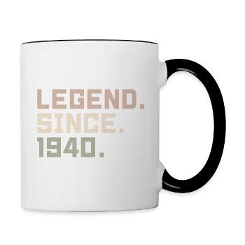 Legenden wurden im 1940 geboren Geschenkideen 1940 - Tasse zweifarbig - Weiß/Schwarz - Rechts