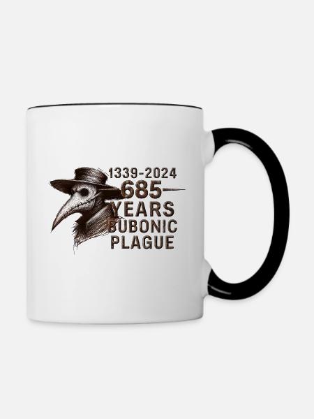 Ewige Pest - Tasse zweifarbig - Weiß/Schwarz