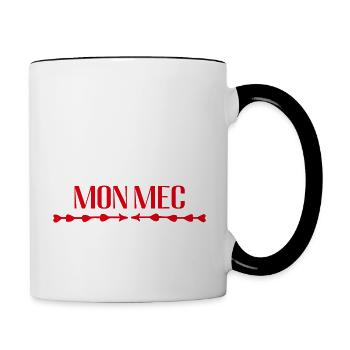 Je Peux Pas J'ai Mon Mec Cadeau D'amour - Mug contrasté - blanc/noir - Droite