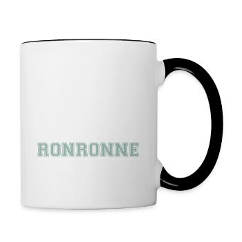 je ne ronfle pas je ronronne - Mug contrasté - blanc/noir - Droite