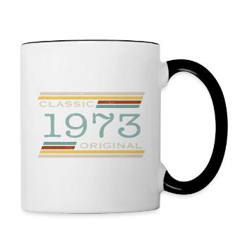 Vintage 1973, Classic, Original - Contrasting Mug - white/black - Right