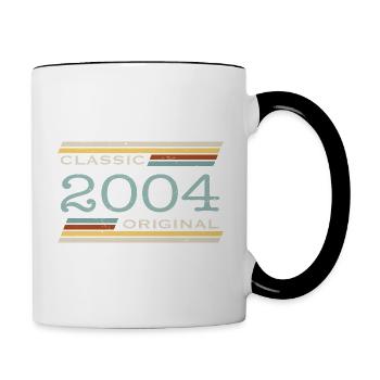 Vintage 2004, Classique, Original(e) - Mug contrasté - blanc/noir - Droite