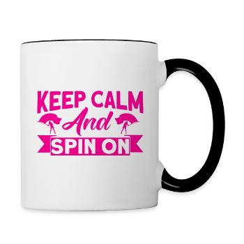 Stay calm and keep turning Flag guard Geschen - Contrasting Mug - white/black - Right